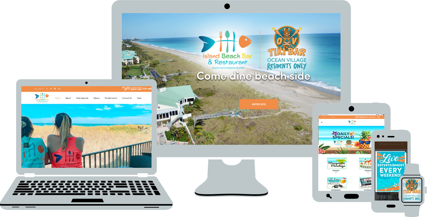 restaurant web design - Island Beach bar