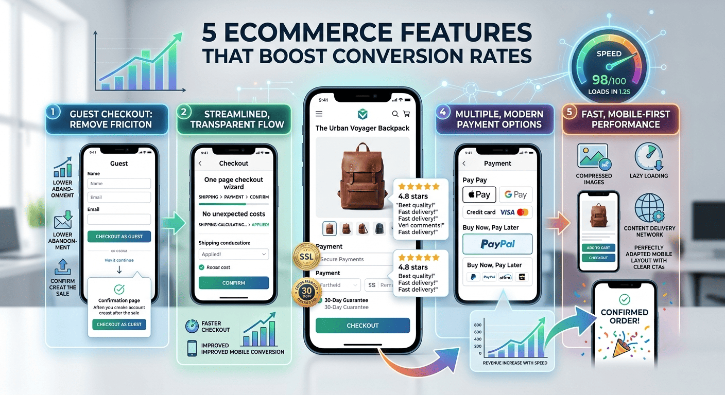 5 eCommerce Website Features That Boost Conversion Rates